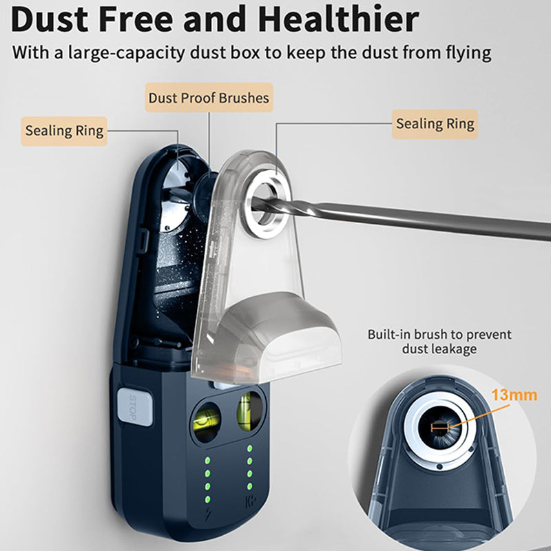Precision Laser Leveling Tool with Dust Collector & Wall Mount