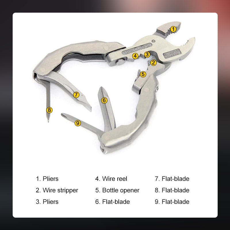 9-in-1 Compact Multitool for Every Situation