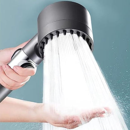 Water-Saving Shower Head with Multi-Layer Filter, Stop Button & Micro-Perforations