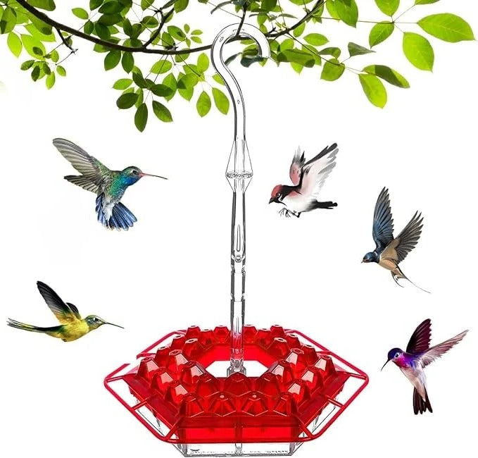 Outdoor Garden Feeder for Hummingbirds with Ant Moat