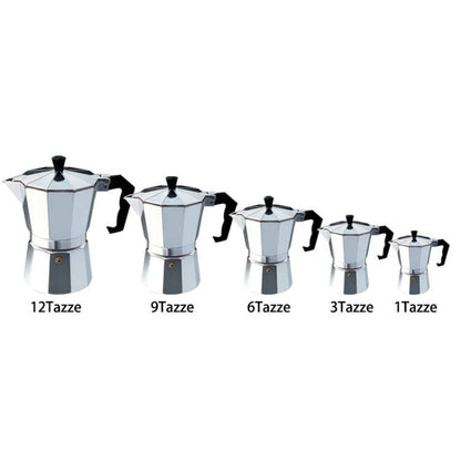 12-Cup Moka Pot – Classic Italian Espresso Maker for Stovetop