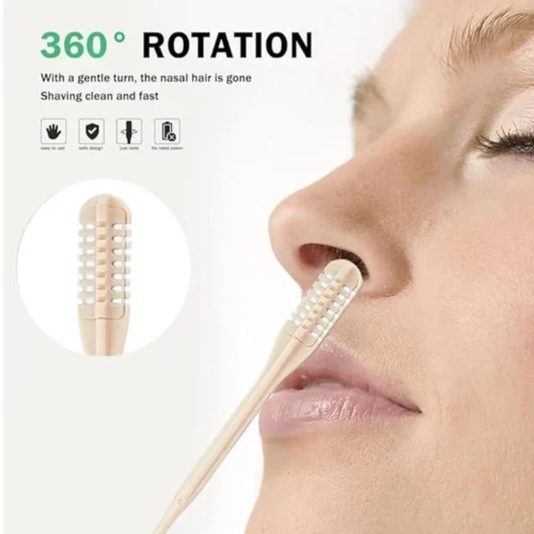360° Rotating Nose Trimmer – Compact Grooming Tool for Men and Women