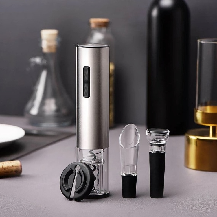 Electric Wine Opener – 5-in-1 Set with Aerator & Vacuum Stopper