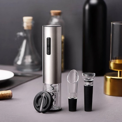 Electric Wine Opener – 5-in-1 Set with Aerator & Vacuum Stopper