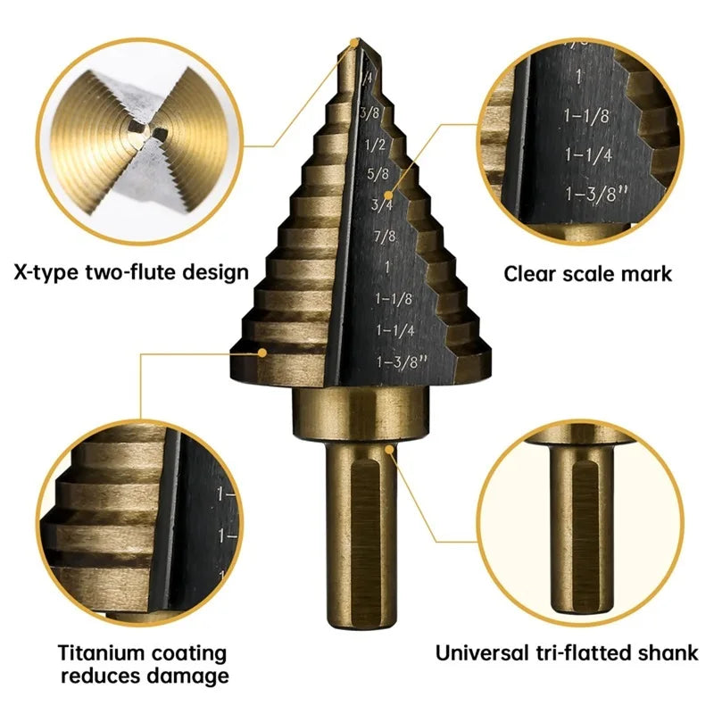 HSS Twist Drill Bit Set with Titanium Coating | Precision Split Point | For Metal & Plastic