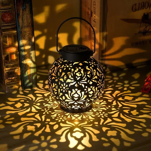 Weather-Resistant Solar-Powered LED Hanging Light