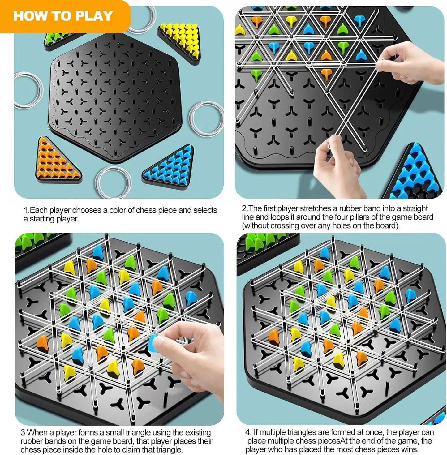 Portable Elastic Chess Game for Family Fun