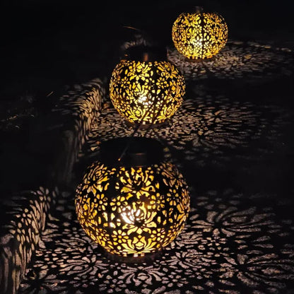 Weather-Resistant Solar-Powered LED Hanging Light