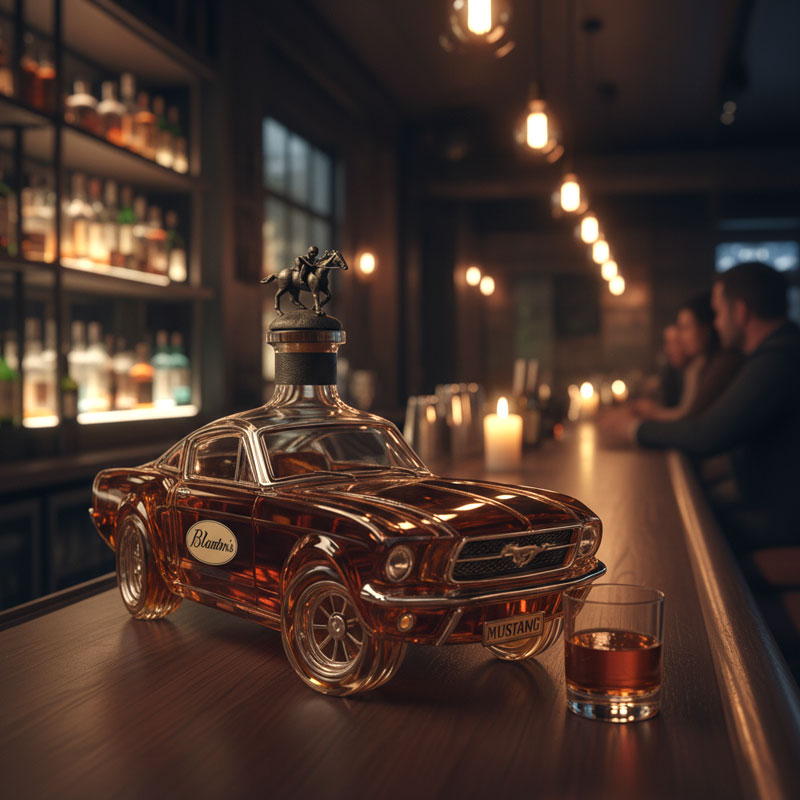 Whiskey Decanter in Mustang Car Shape for Home Bar Use