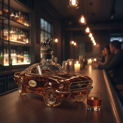 Whiskey Decanter in Mustang Car Shape for Home Bar Use