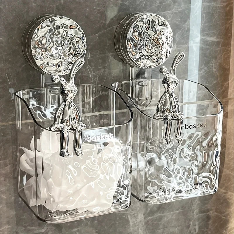 Clear, Absorbent Bathroom Storage Stand