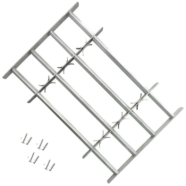 Adjustable Window Safety Grille with Three Crossbars