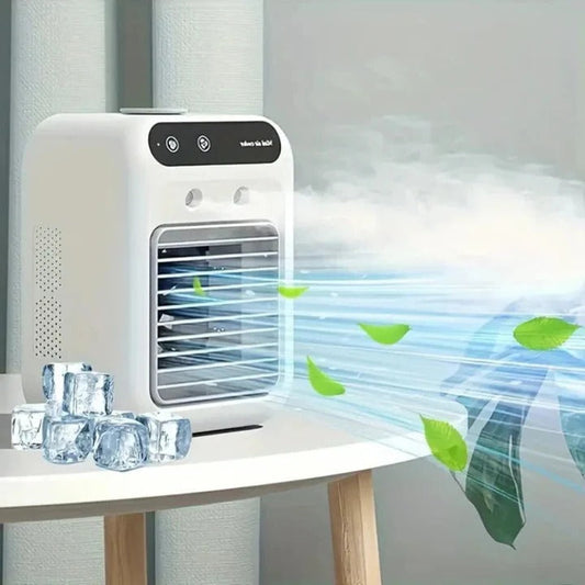 Portable Air Conditioner with Rechargeable Battery and Mist Spray