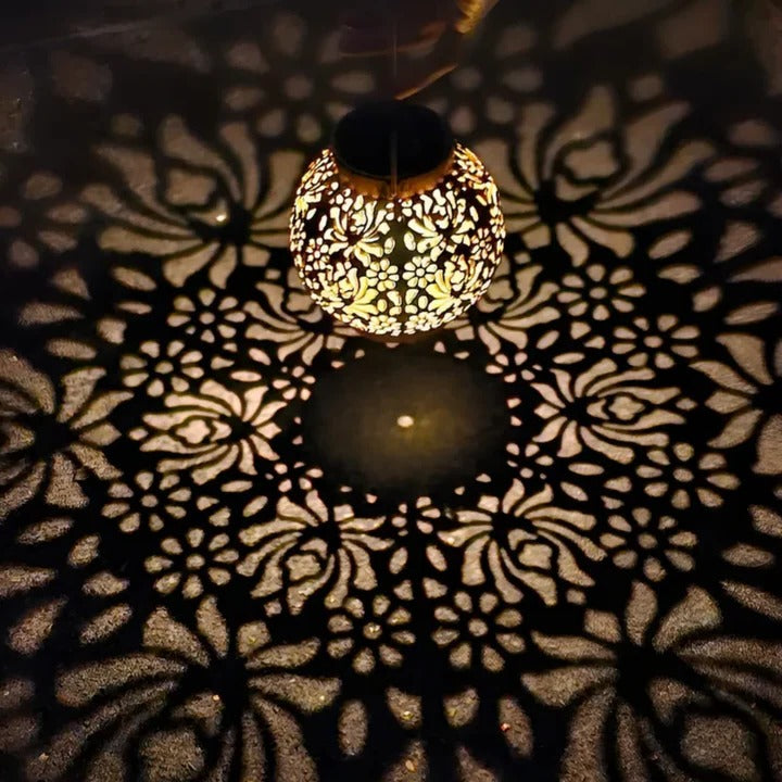 Weather-Resistant Solar-Powered LED Hanging Light