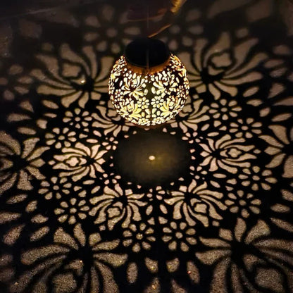 Weather-Resistant Solar-Powered LED Hanging Light