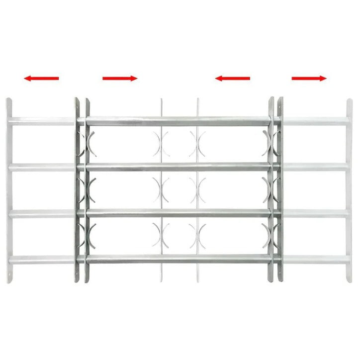 Adjustable Window Safety Grille with Three Crossbars