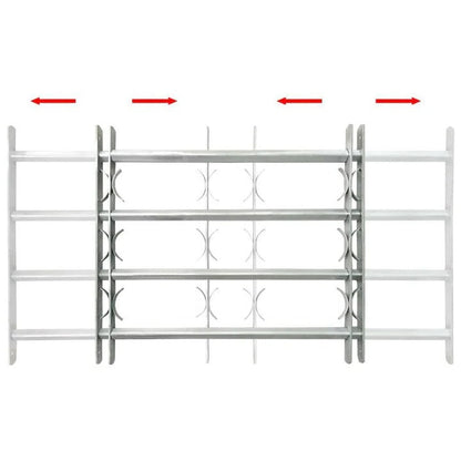Adjustable Window Safety Grille with Three Crossbars