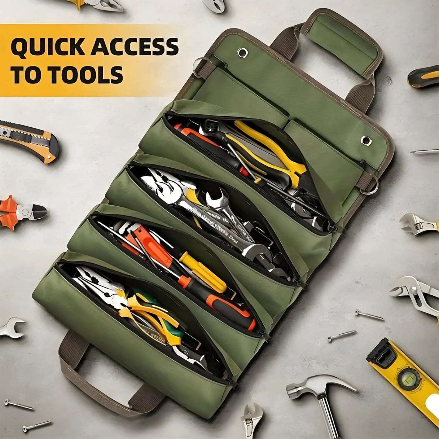 Ultimate Tool Organizer with Removable Pouches | Compact & Accessible | Perfect for Garage, Job Sites, and DIY Projects