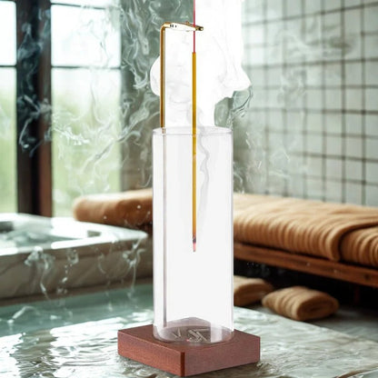 Glass Incense Stand with Detachable Ash Tray