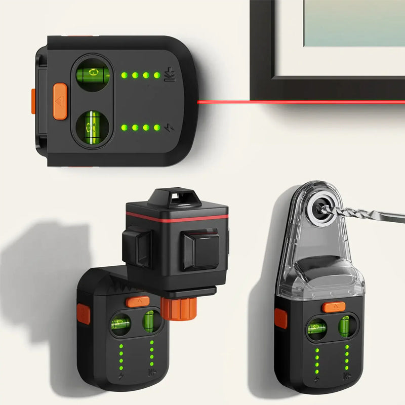 Precision Laser Leveling Tool with Dust Collector & Wall Mount