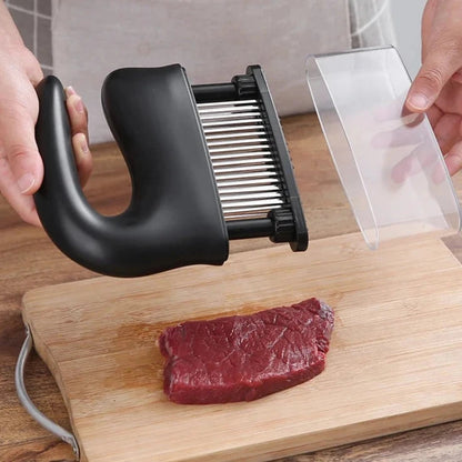 Meat Tenderizer with 48 Blades – Stainless Steel Meat Pounder