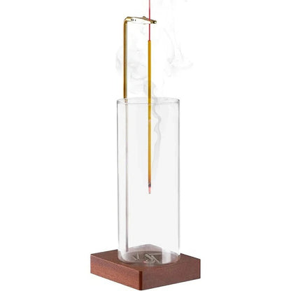 Glass Incense Stand with Detachable Ash Tray