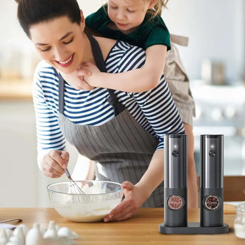 Rechargeable Electric Salt and Pepper Grinder – Stylish Design