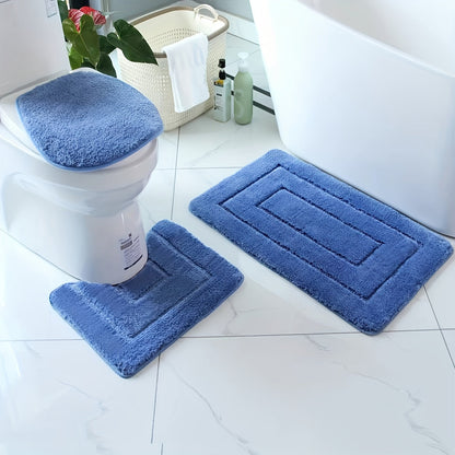 Non-Slip Bathroom Mat Set – Quick Drying and Machine Washable