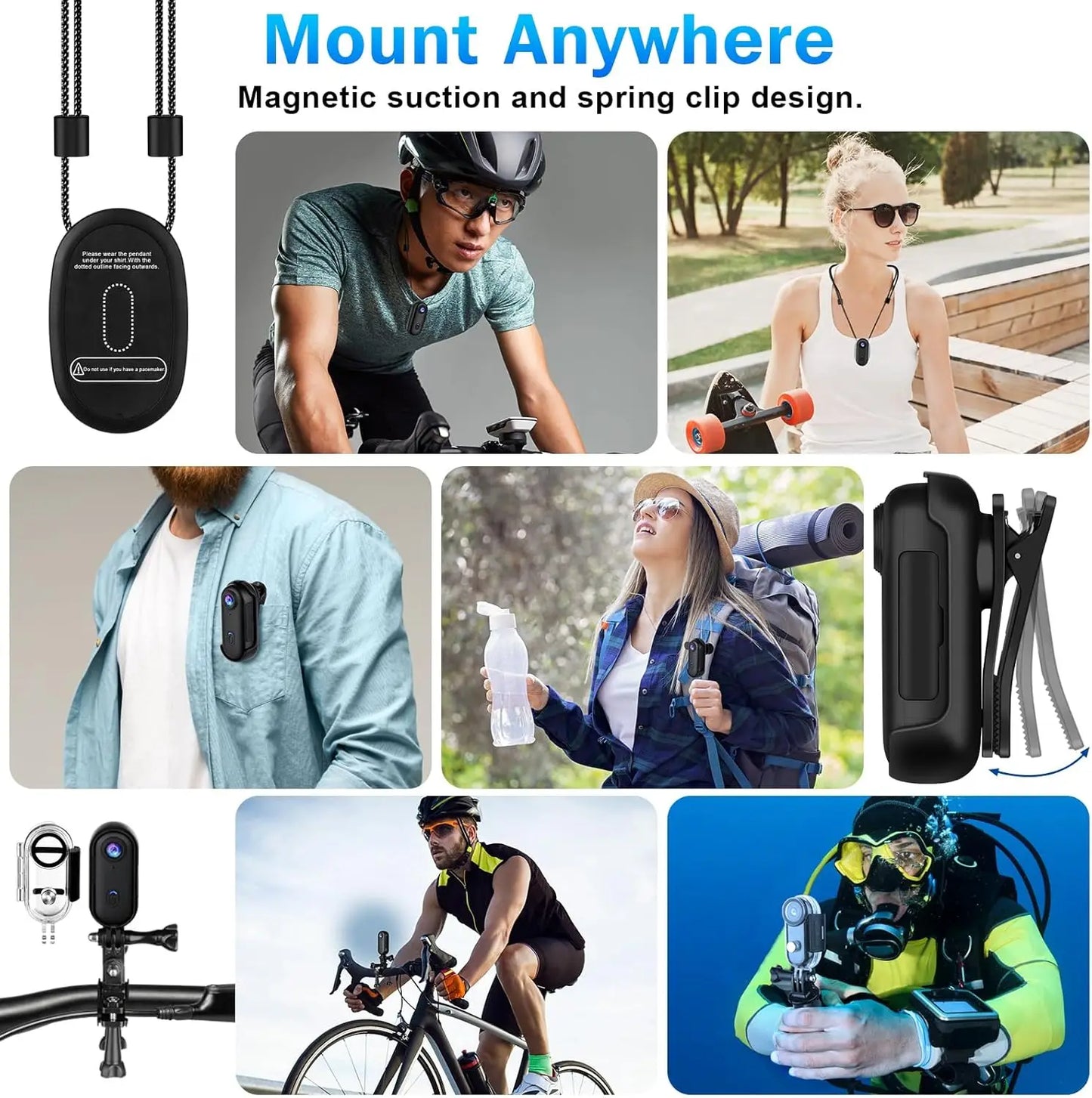 Compact HD Body Camera for Discreet Recording - SnapGuard Mini Cam