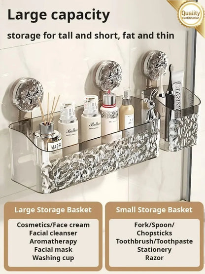 Clear, Absorbent Bathroom Storage Stand