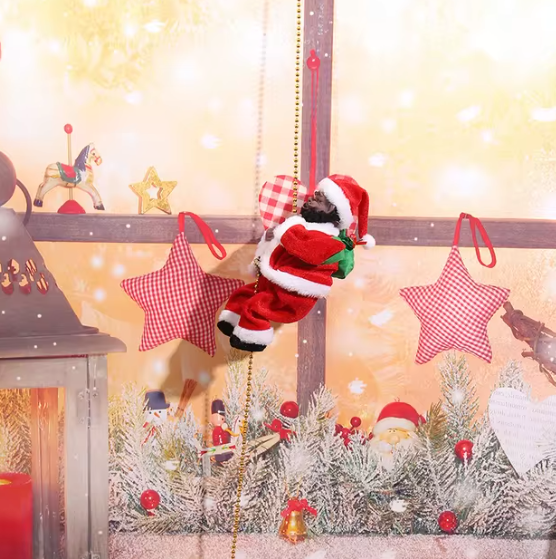 Interactive Musical Climbing Decoration Toy for Christmas