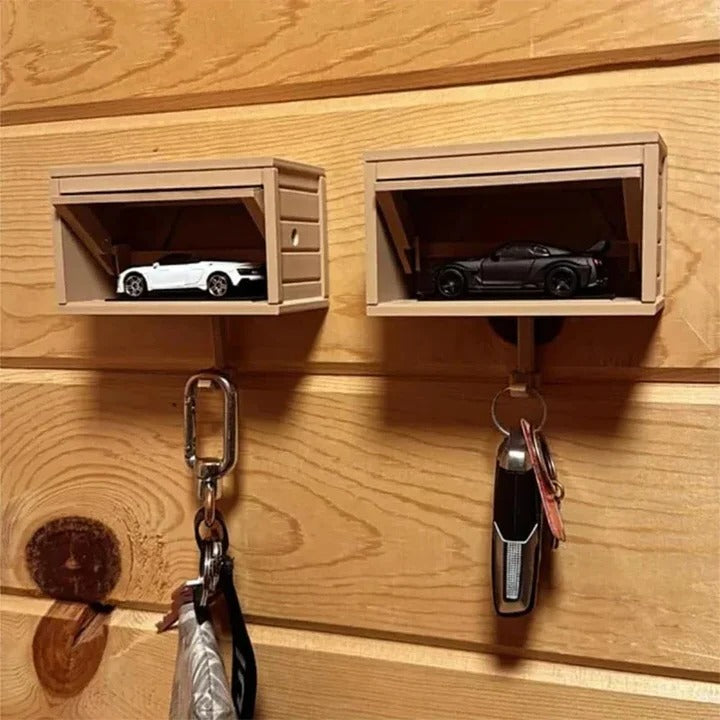 Playful Wall-Mounted Garage Key Organizer for Car Keys