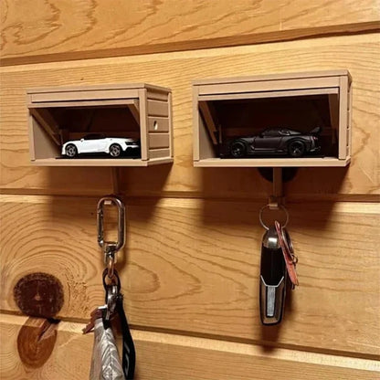 Playful Wall-Mounted Garage Key Organizer for Car Keys