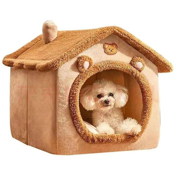 Cozy Indoor Cat Shelter Featuring Soft Cushion