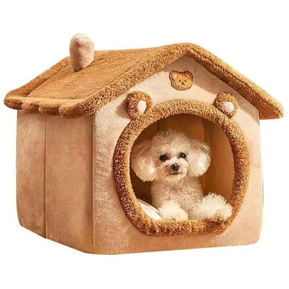 Cozy Indoor Cat Shelter Featuring Soft Cushion