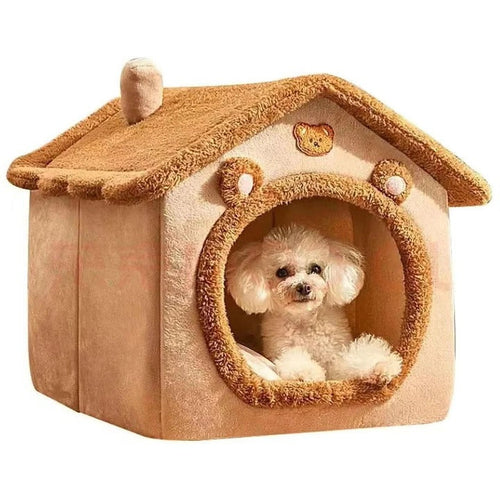 Cozy Indoor Cat Shelter Featuring Soft Cushion