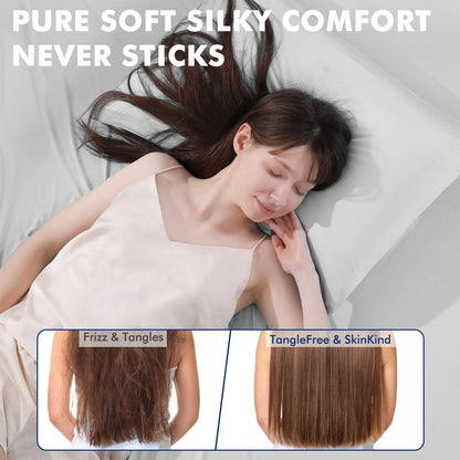 Dual-Sided Cooling Pillowcase - Lightweight, Breathable, Silver Ion - Gray