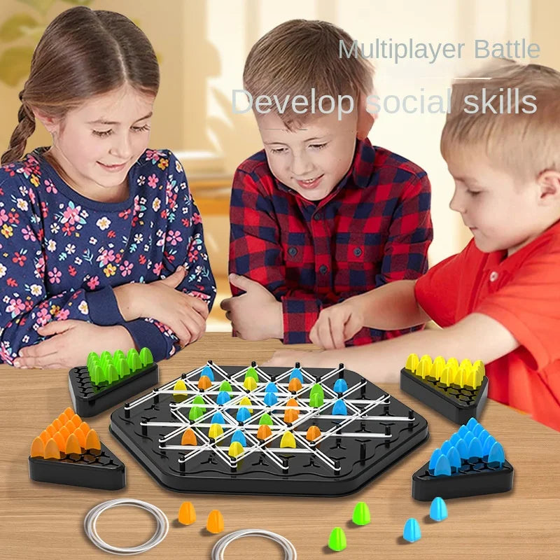 Portable Elastic Chess Game for Family Fun
