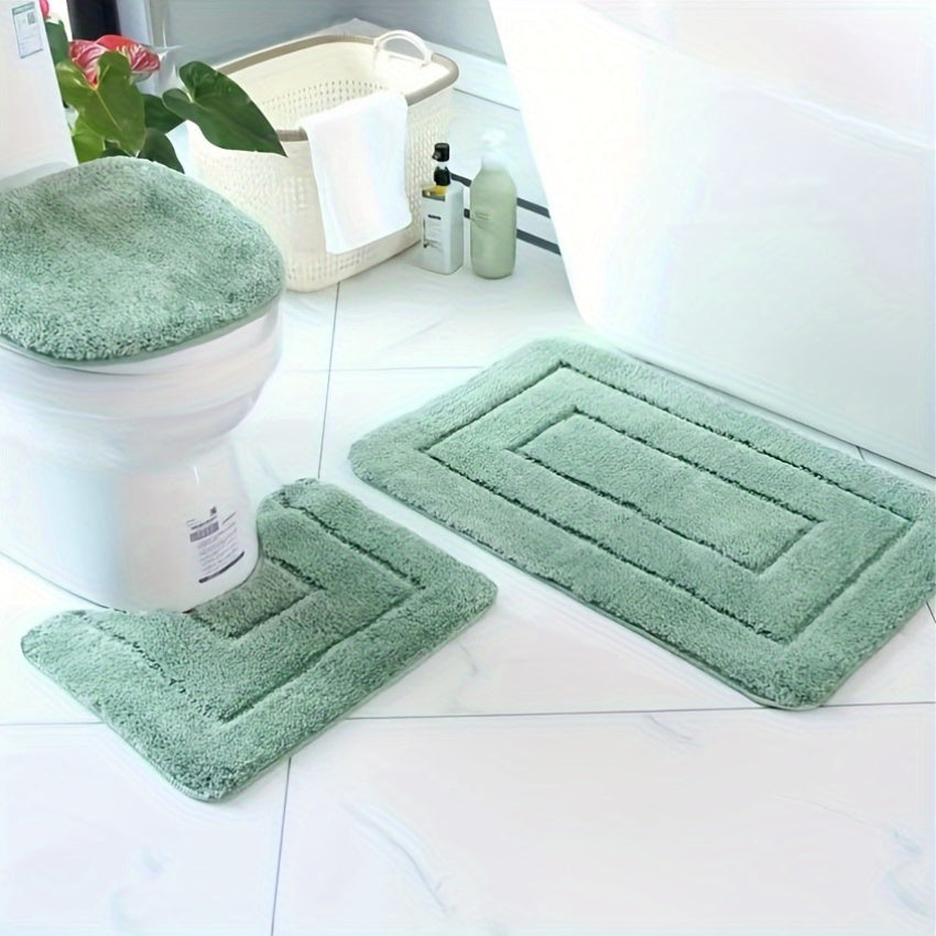 Non-Slip Bathroom Mat Set – Quick Drying and Machine Washable