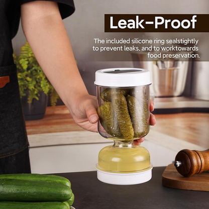50% OFF | Cucumber Glass Jar with Dry-Wet Separation