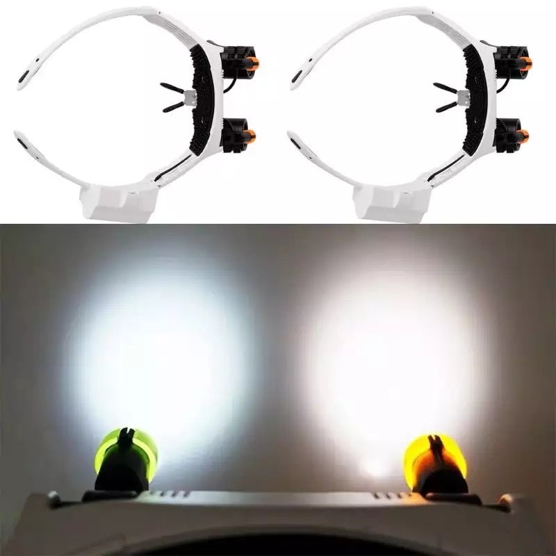 Jewelry Headband Magnifier with 8 Lenses and LED Light