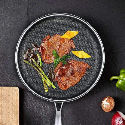Stainless Steel Frying Pan with Non-Stick Coating
