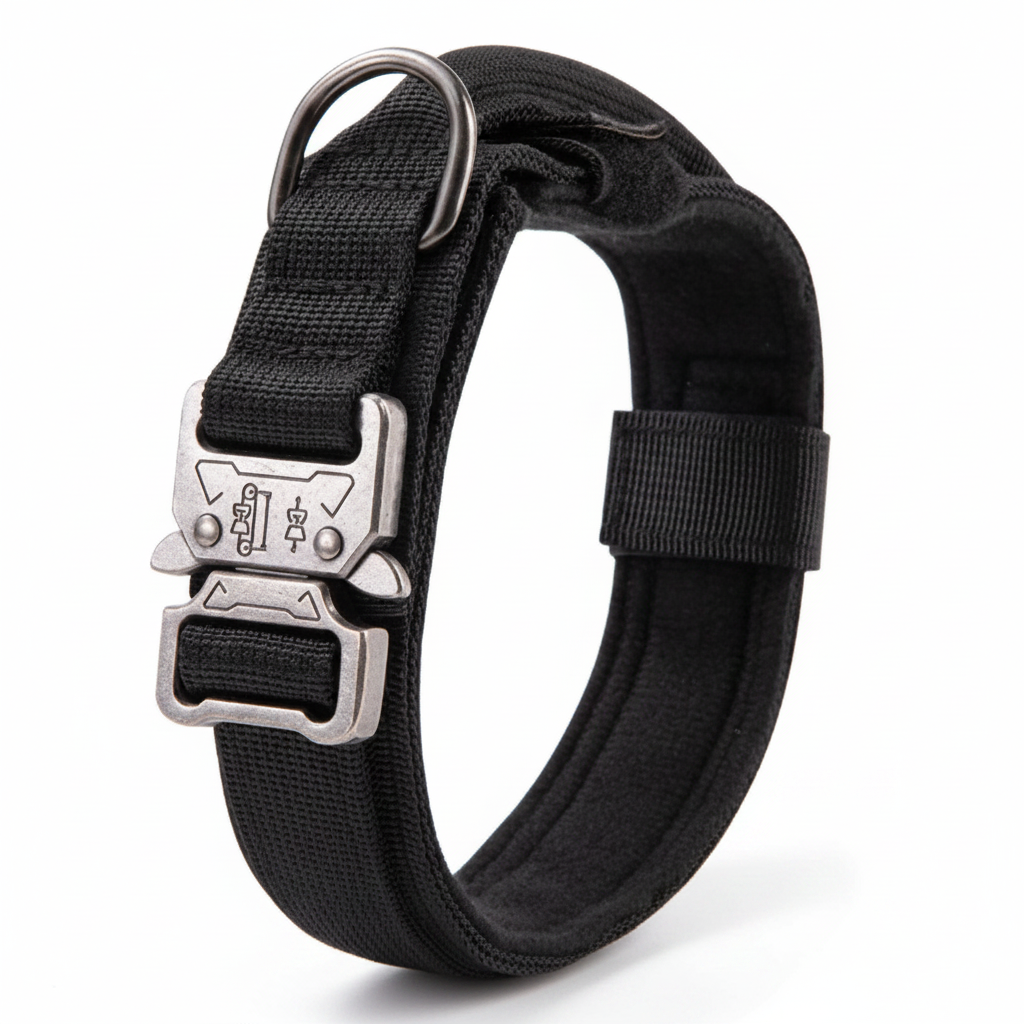 Adjustable Padded Tactical Dog Collar Set for Control