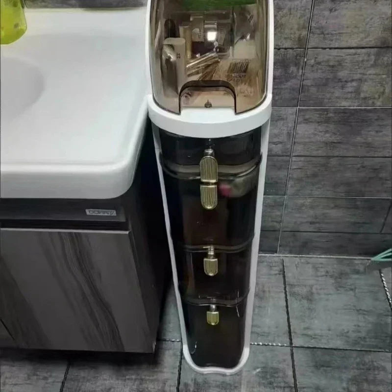 Rolling Bathroom Cart | Space-Saving Bathroom Solution with Wheels for Easy Mobility