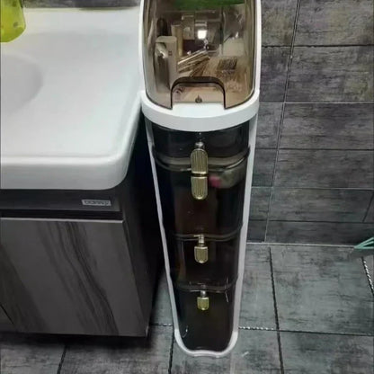 Rolling Bathroom Cart | Space-Saving Bathroom Solution with Wheels for Easy Mobility