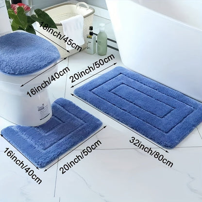 Non-Slip Bathroom Mat Set – Quick Drying and Machine Washable