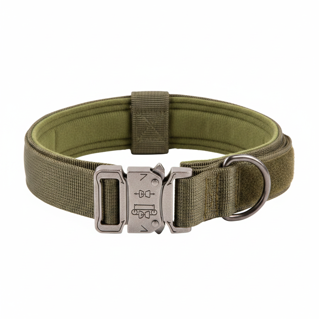 Adjustable Padded Tactical Dog Collar Set for Control