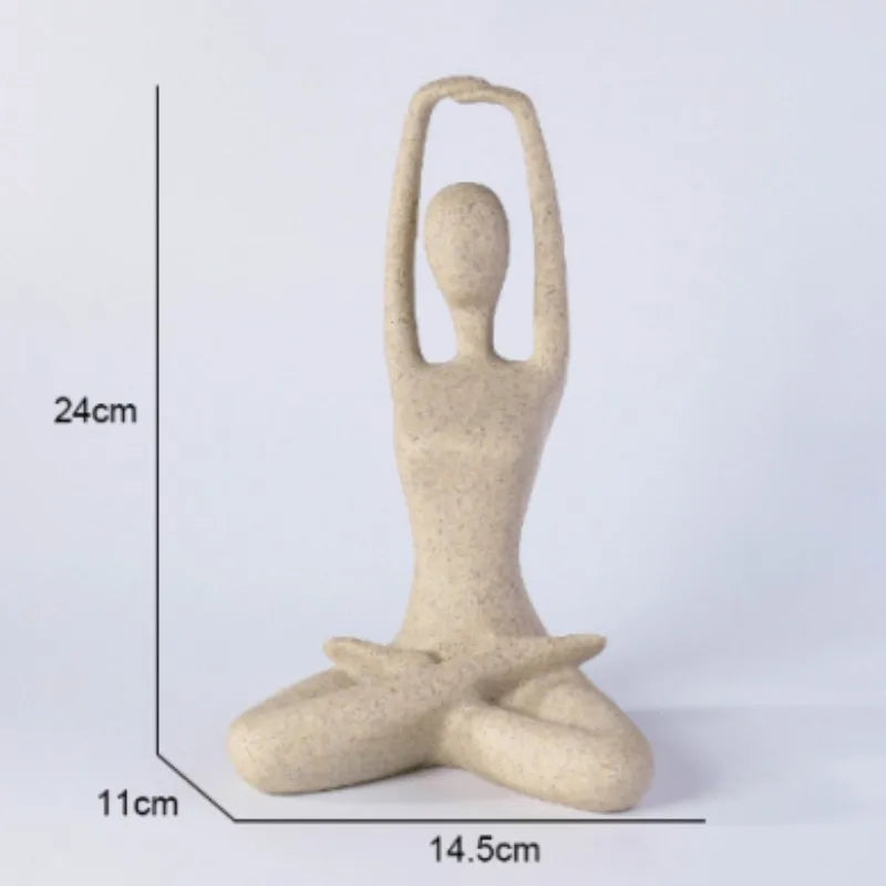 Yoga Woman Figurine – Contemporary Resin Home Decor