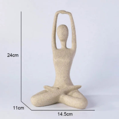 Yoga Woman Figurine – Contemporary Resin Home Decor