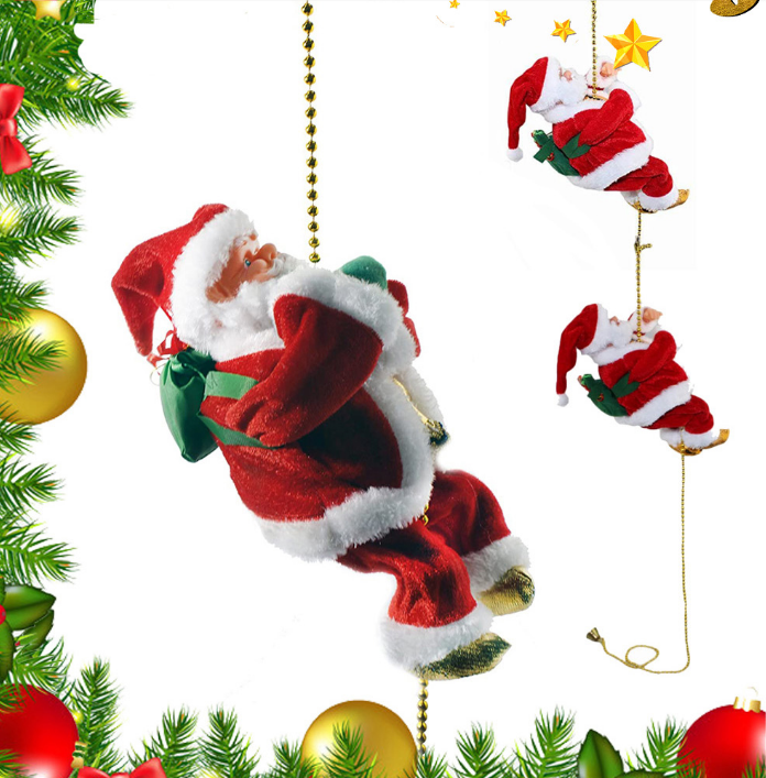 Interactive Musical Climbing Decoration Toy for Christmas